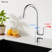 Flora Single Lever Deck-mount Kitchen Sink Mixer Tap with Swivel Spout (18 Inches) - by Specule